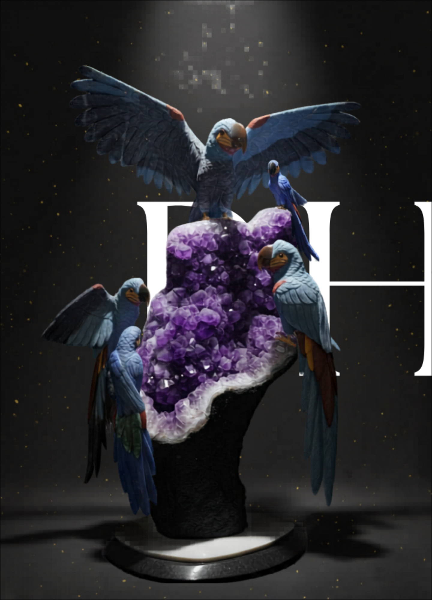 The Dynasty — Sodalite Quartet on Amethyst Tower